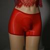 Men Shiny Glossy Boxers Men Underpants Seamless Silky Underwear Sissy Pouch Panties Sheer Lingerie Elastic Male Flat Boxers