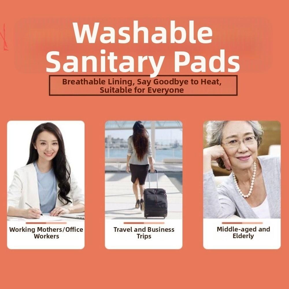 5Pcs Leak Proof Washable Sanitary Napkins 23CM Panty Liner Diaper Menstrual Cloth Pads Night