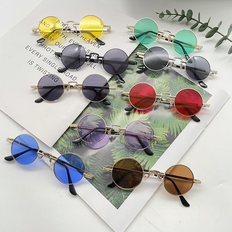 Retro Hip Hop Sunglasses Small Frame Round Street Shot Mini Small Glasses Funny Sunglasses Small Prince Glasses