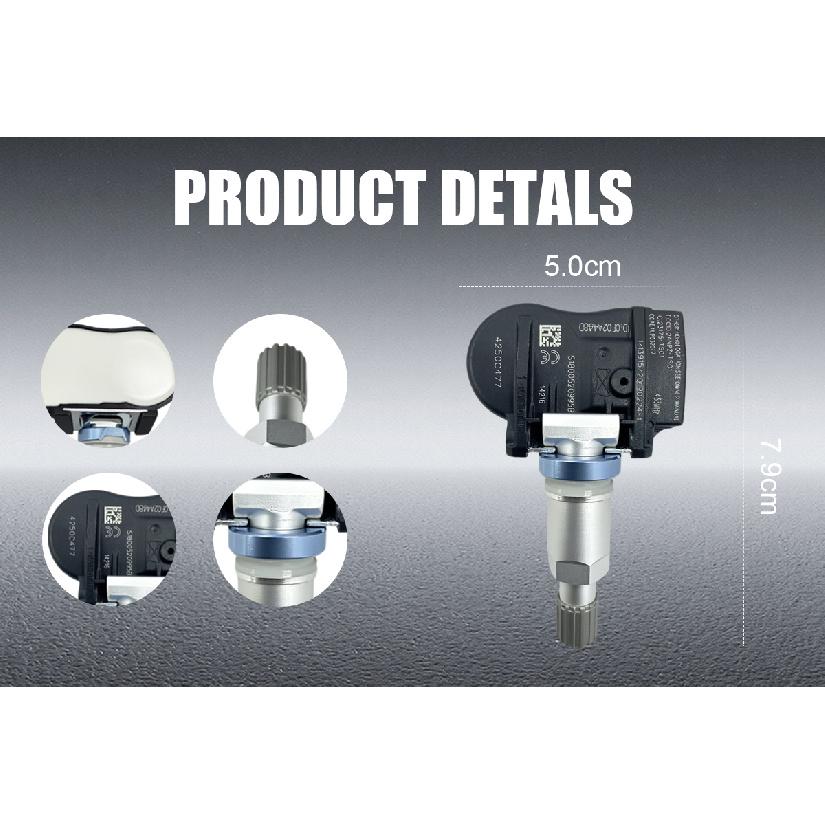1/4PCS Tire Pressure Monitoring Sensor TPMS 4250C477 For Peugeot 4008 Mitsubishi Outlander Compatible With 1612477080 433MHZTire Pressure Monitoring