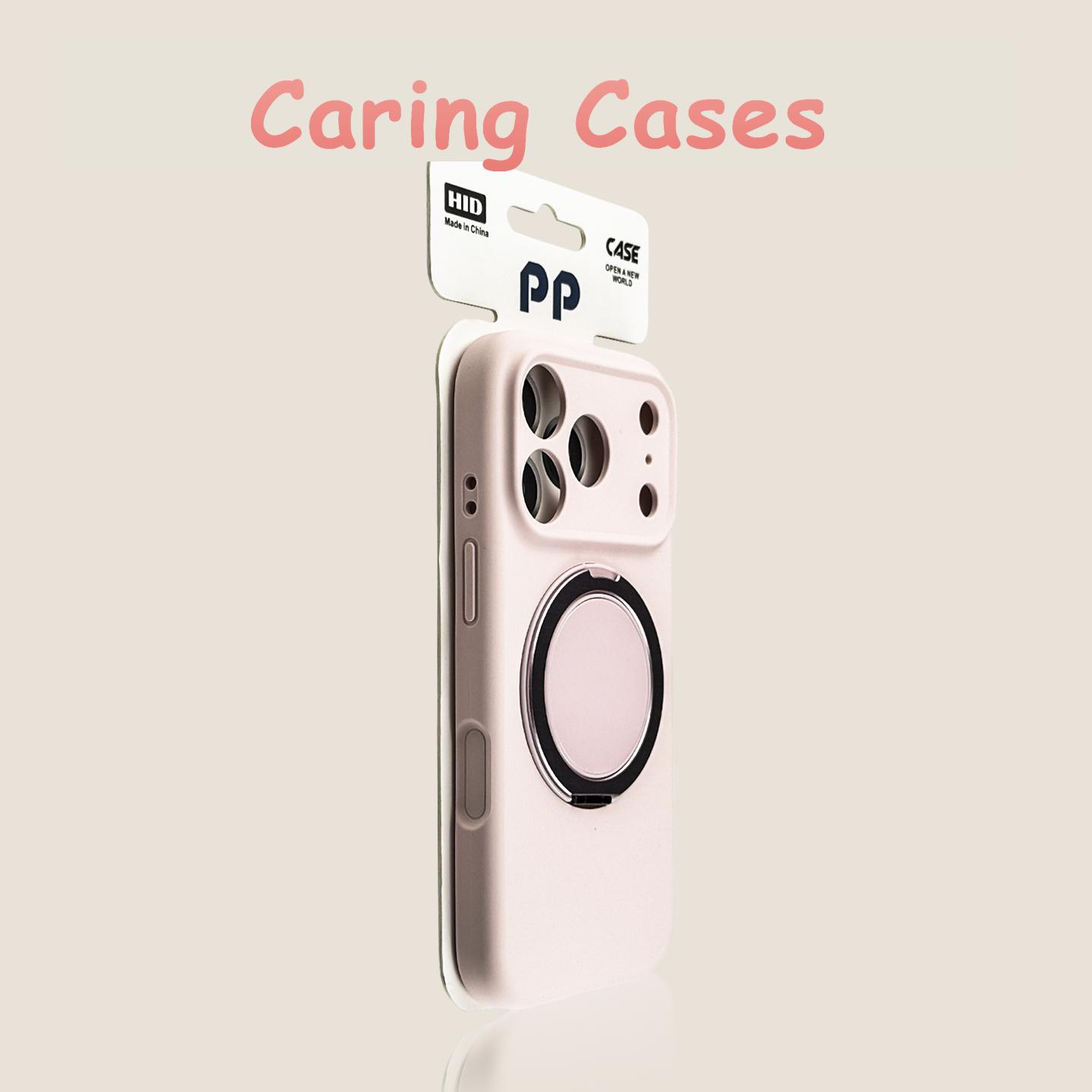 For iPhone 17 Pro Max Case Sand Pink Liquid Silicone Rotating Ring Stand Shockproof Minimalist with iPhone 16 15 14 13 iPhone 13 Pro Max