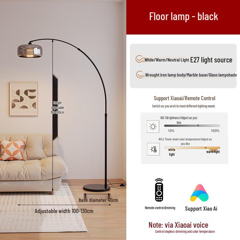 Minimalist Italian-Style Fishing Floor Lamp: Modern Luxury Bedside & Living Room Lighting