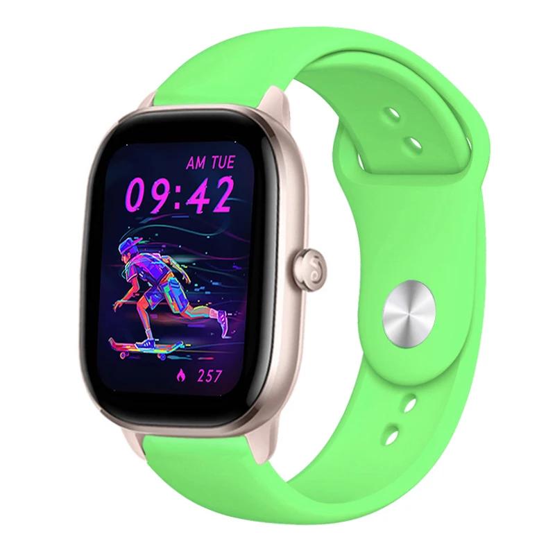 

20 мм 22 мм ремешок для часов Amazfit gts 4/3/2/gtr4 mini/Gtr/2e/Pro 47 мм спортивный силиконовый браслет браслет Amazfit Bip/U/3/Pro ремешок 20mm watch strap