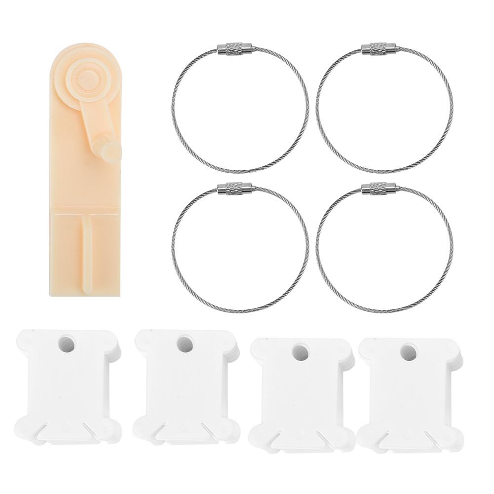Plastic Floss Bobbin Set CrossStitch Embroidery Thread Management Tool Manual Winding White