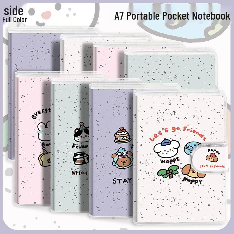 Velcro A7 Splatter Animal Mini Pocket Notebook Cover