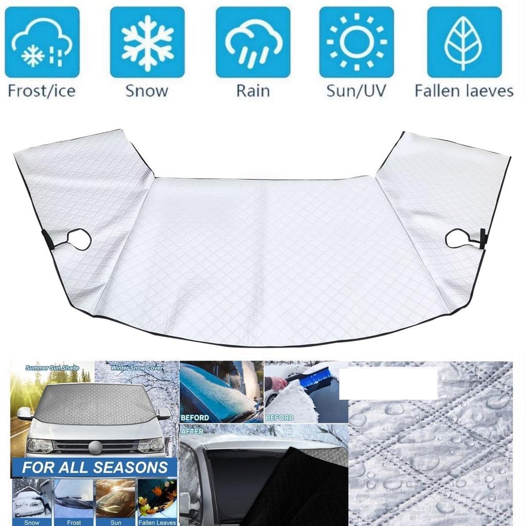 Silver Car Windshield Sunshine Shield Winter Sunshine Cover Front Window Ice Frost Outdoor Protection Snow Sun Cover For VW T7
