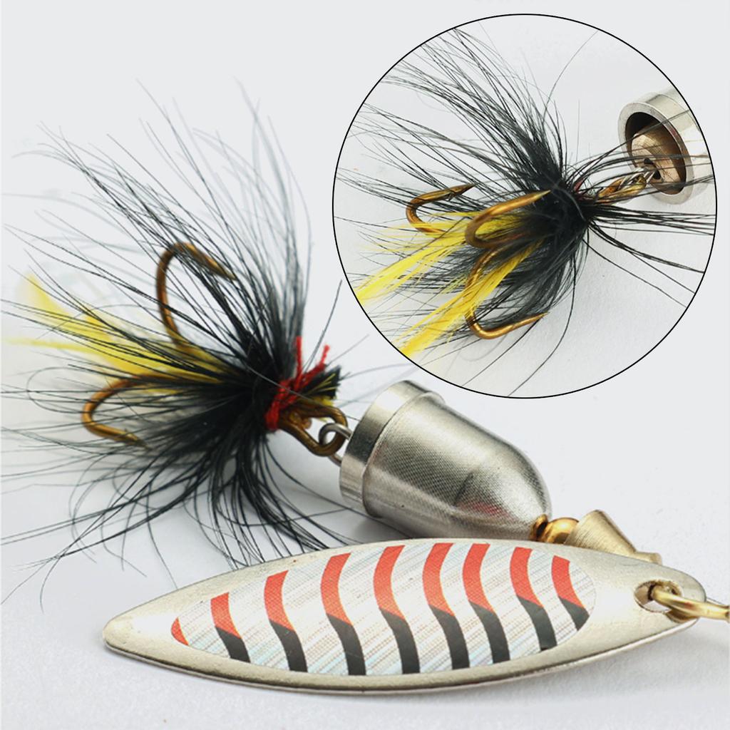 5 Stück Spinnerköder Angelköder Harte Metall-Spinnerköder Swimbait Künstliche Harte Metallköder Geschenk für Angel-Liebhaber