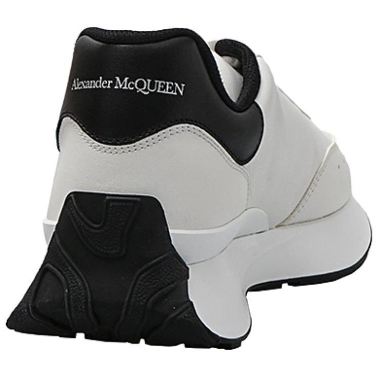 Alexander Mcqueen Sprint Runner Lace Up Sneakers 'White Black' Women's 691039WIC959061