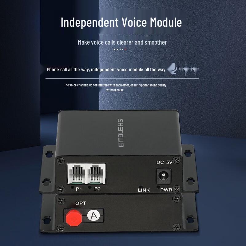 Shengwei 2-Channel Digital Telephone Fiber Optic Transceiver