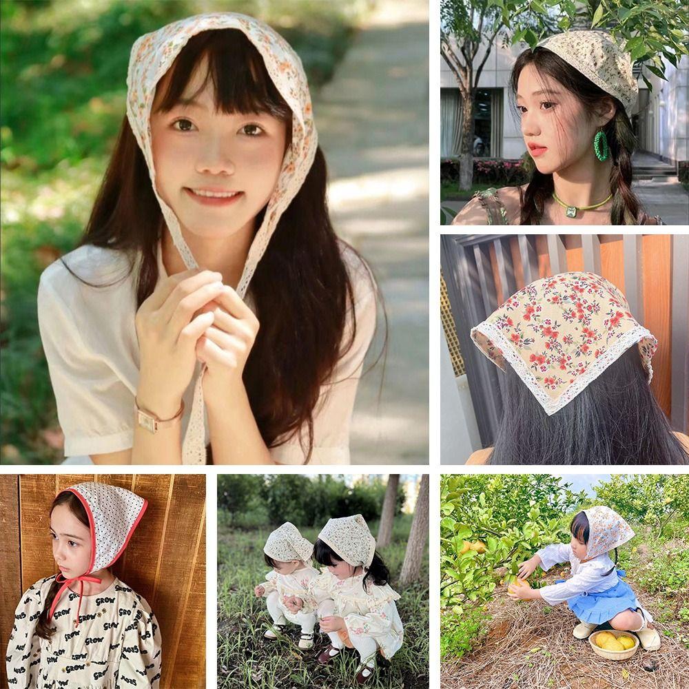

Hair Band Flower Hair Scarf Lace Edge Lace Hair Scarf New Sun Protection Headscarf