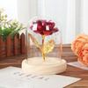Small 11K glass cover gold foil roses, Christmas and Valentine's Day gifts, creative simulated flower small gifts