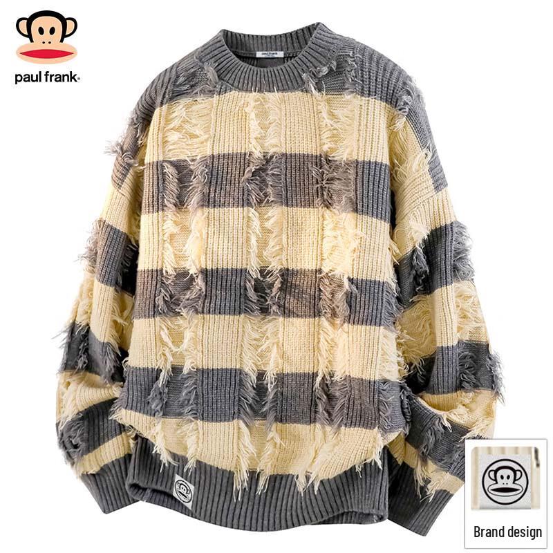 

Paul Frank Men s Striped Tassel Knit Sweater 3XL
