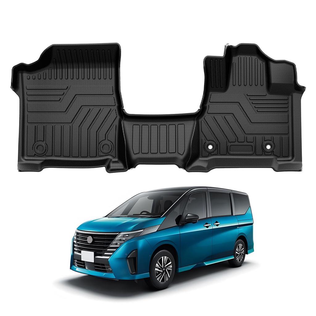 CARVANTA 3D Floor Mats for Nissan Serena C28 TPE 3D Molded Floor Mats for Nissan Serena C28 2022 Present Interior Custom Protective Set e-POWER