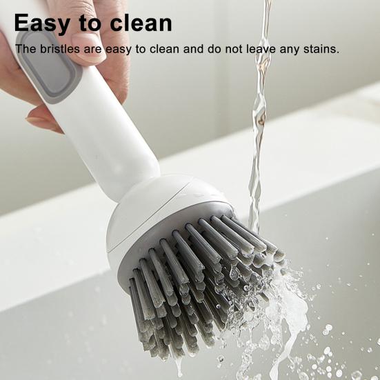 Dish Scrubber Brush with Handle Stain Removal Cleaning Brush Deep