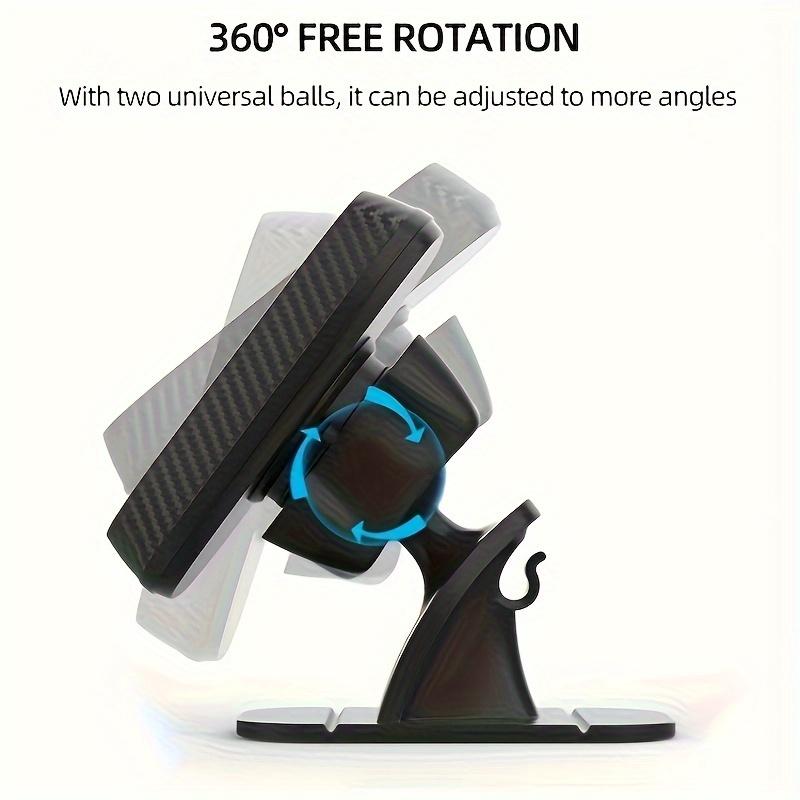 New High-Quality Car Magnetic Phone Holder, Dashboard Mount for Navigation, Featuring 4 Large Metal Magnets, 360-Degree Rotation for Easy