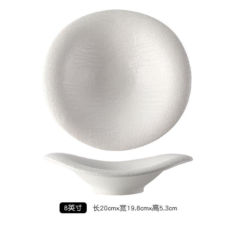 Nordic Cloud Plate, High-end Western Tableware, Ins Irregular-shaped French Soup Plate, Dessert Bowl, Salad Bowl, Pasta Plate