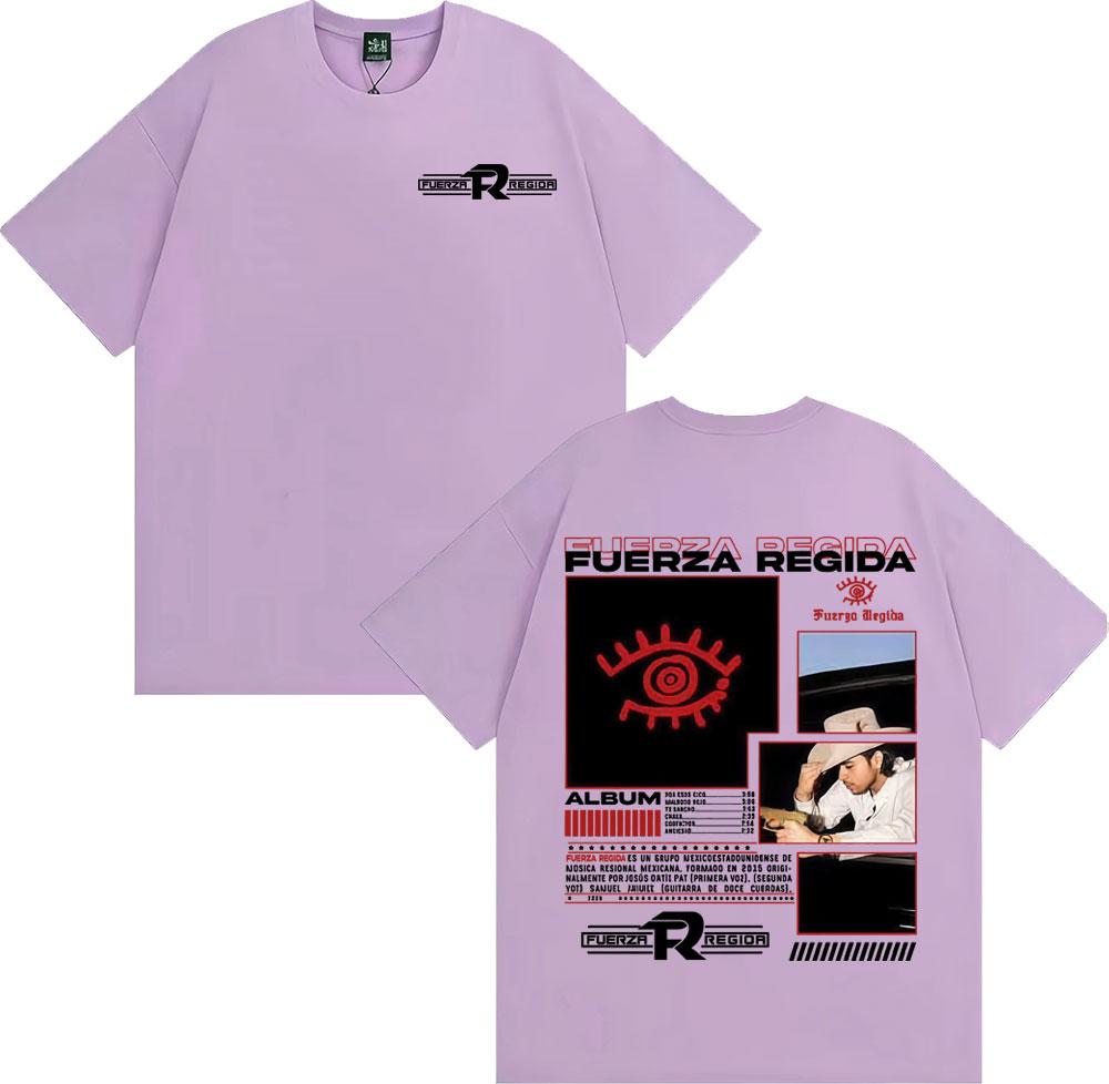 Fuerza Regida 111XPANTIA 2025 Album Tshirts Men Women Hip Hop Punk Style Oversized T Shirt Cotton 100 Short Sleeve Tshirt Tops