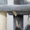 Cat Scratching Tree with Sisal Posts, House, Bed and Hammocks, 48x48x140cm, Grey