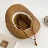 Wide Brim Western Cowboy Hat UV Protection Straw Cap Fashion Beach Cap  Outdoor