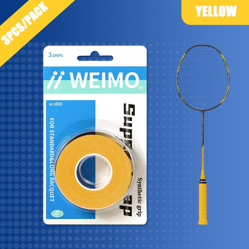 3 Pcs/Pack Badminton Hand Rubber Wrap Around Handle With Anti-Slip Sweatband Grip Handle Leather Badminton Hand Rubber