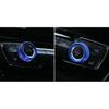 For BMW X1 2016- F48 Aluminum alloy blue console AC CD knob ring trim 3pcs