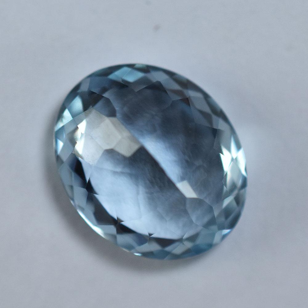 Flawless Blue Aquamarine 7.19 Ct Natural Oval Cut AA+ Certified Gemstone