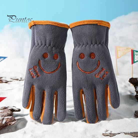 Kids Ski Gloves Winter Windproof Thermal Snow Gloves Cartoon Fleece Warm Mitten for Boys Girls Skiing Snowboard Cycling