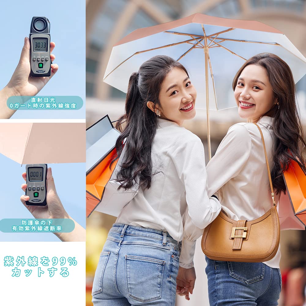 Dlin Skládací Velký Pro Slunečné i Deštivé Skládací Látka UV Ochrana UPF Úroveň Světla 5 Voda Rychlý Vítr Roztomilý Skládací Deštník Pro Oba Slunečníky