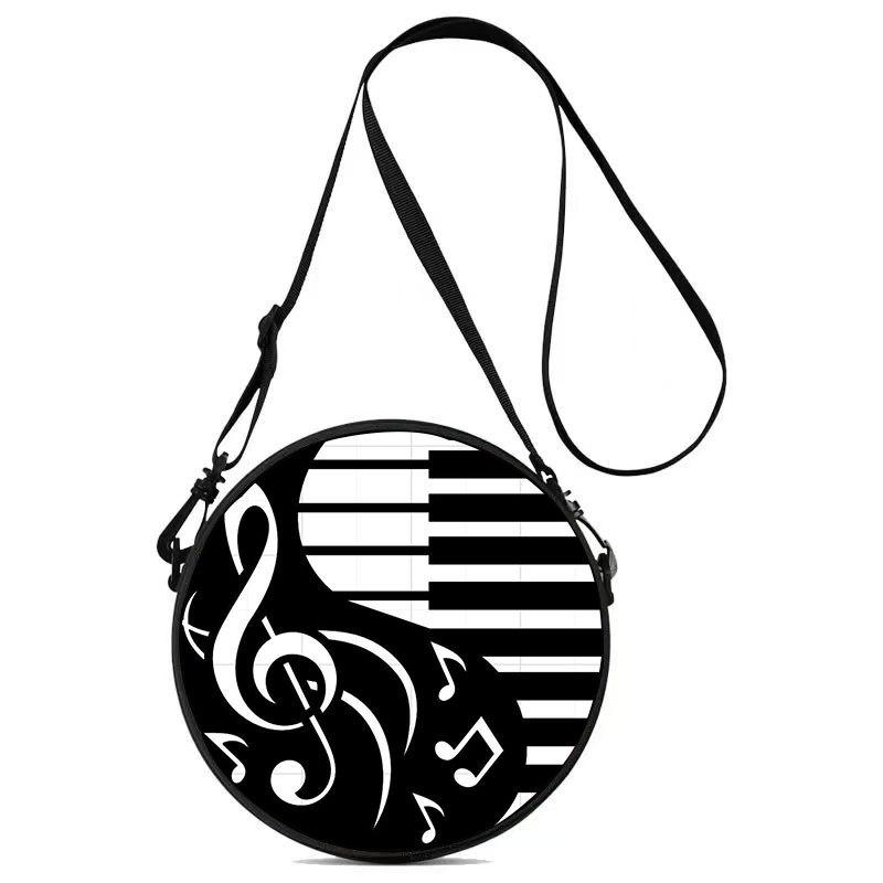 Women'S Personalized Vinyl Record Small Round Bag Can Be Carried And Carried Polyester Multi-Functional Cosmetic Bag Storage Bag