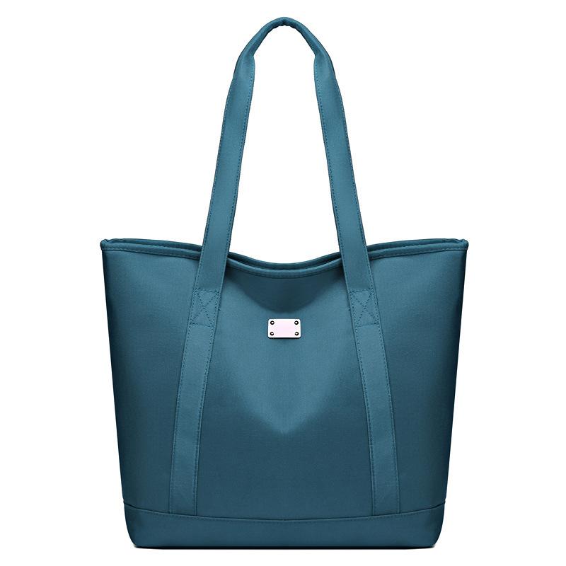 Women's Bag Solid Color Simple Tote Bag Casual Large Capacity Korean Version Women's Trend Versatile Shoulder Bag