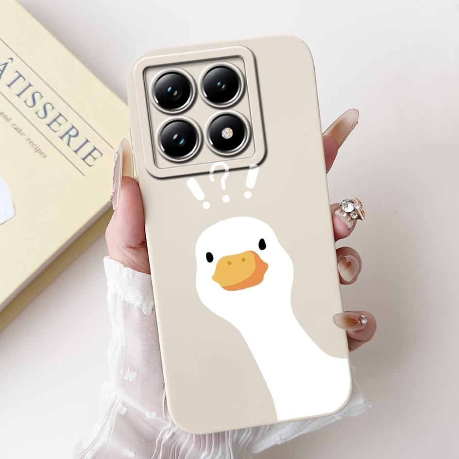 Für Xiaomi 14T Hülle 14T Pro Cover Süßer Cartoon-Panda Weiches Flüssigsilikon Stoßfest Funda Für Xiaomi 14T Pro Mi14TPro 5G Hülle