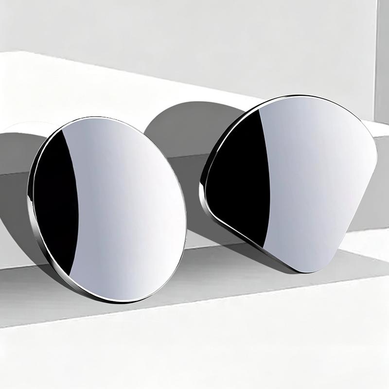 1 Set 5cm Universal Car 360 Blind Spot Side Mirror Stick On Glass Adjustable Safety Lens Security Protection Car Accessories