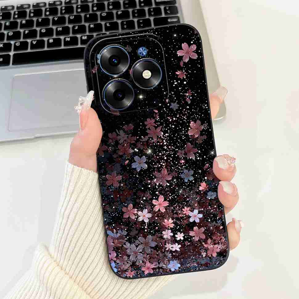 Pink Cat For Tecno Spark Go 2024 Cases BG6 Soft Silicone Cover For Tecno Spark 20 Spark20 SparkGo 2024 Casing Phone Case