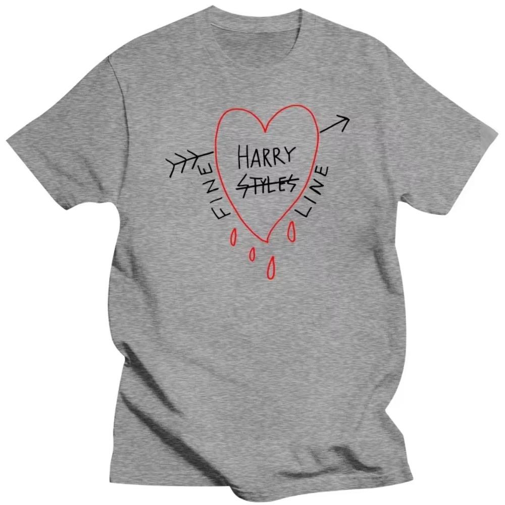 T-shirt Album FINE LINE Été Harajuku Vintage Femmes Hommes Hip Hop Chemises Graphiques Unisexe Mode Streetwear Hauts Tee Happy Styles