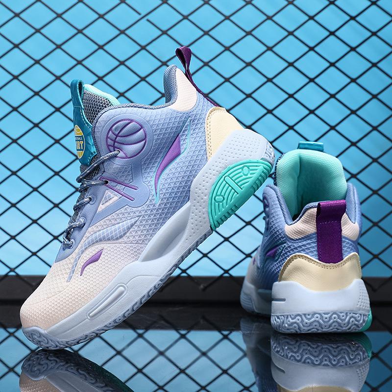 Atmungsaktive Mesh-Jungen-Basketballschuhe Frühjahr/Herbst 2026: Rutschfeste Sportschuhe für mittelgroße bis große Kinder