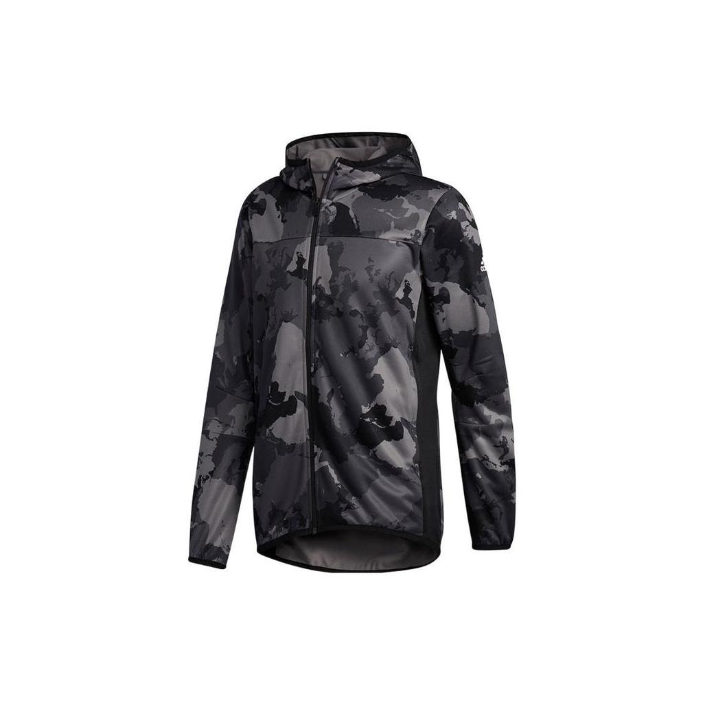 adidas Con Camo Hoodie Jacket Men's Gray GC8266