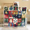 Christmas Festival Wearable Hooded Flannel Blanket Shawl