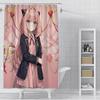 Tenda da Doccia Impermeabile Tessuto Poliestere Pittura Tende Colorate Anime Spy x Familys Carino Gaming Casa Decorazione Bagno Con Gancio