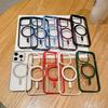 Luxury Magnetic Wireless Charge For Magsafe Case For iPhone 17 Pro Max 16 15 13 12 11 14 Pro Shockproof Bumper Transparent Cover