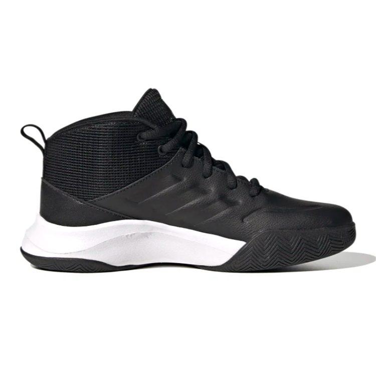 Adidas OwnTheGame K Wide J Mid top Basketball Shoes Black Kids' FV9451