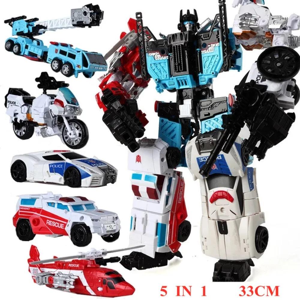 Haizhixing Cool Transformation Robot Car Toys Boys Anime Devastator Aircraft Tank Engineering Military model KO GT2 Kids Toy
