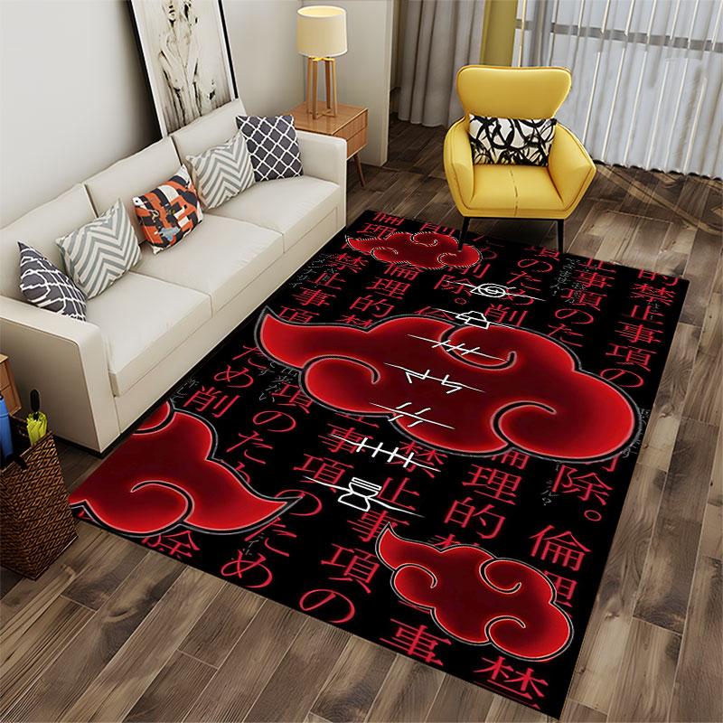 Red Cloud Pattern with Text suitable as a non-slip mat for the living room or bedroom sofa