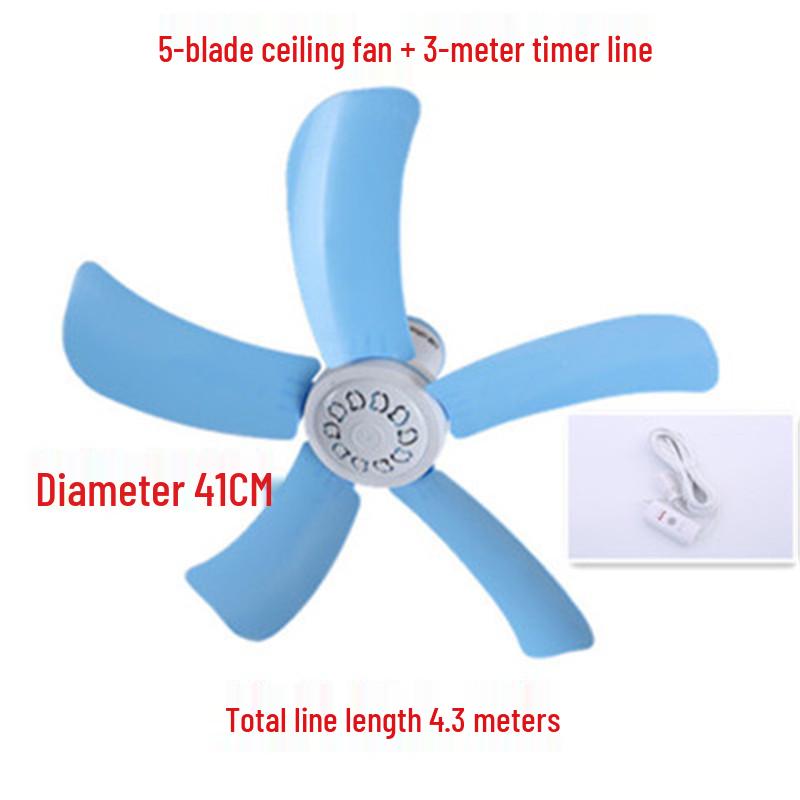 Compact Silent Ceiling Fan for Dorms and Bedrooms