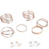 6 Pieces Girls Ring Set Adjustable Joint Jewellery Alloy Opening Decoration Elegant Rings Accessories for Birthday Party