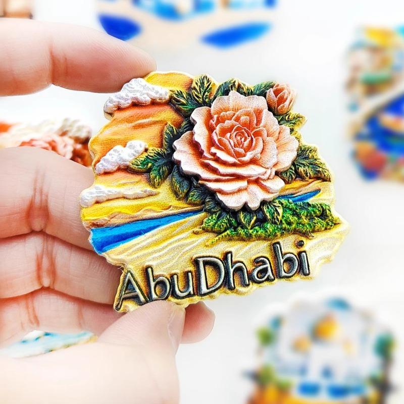 Abu Dhabi Fridge Stickers Middle East Travel Souvenirs The United Arab Emirates Fridge Magnets Home Decoration Wedding Gifts