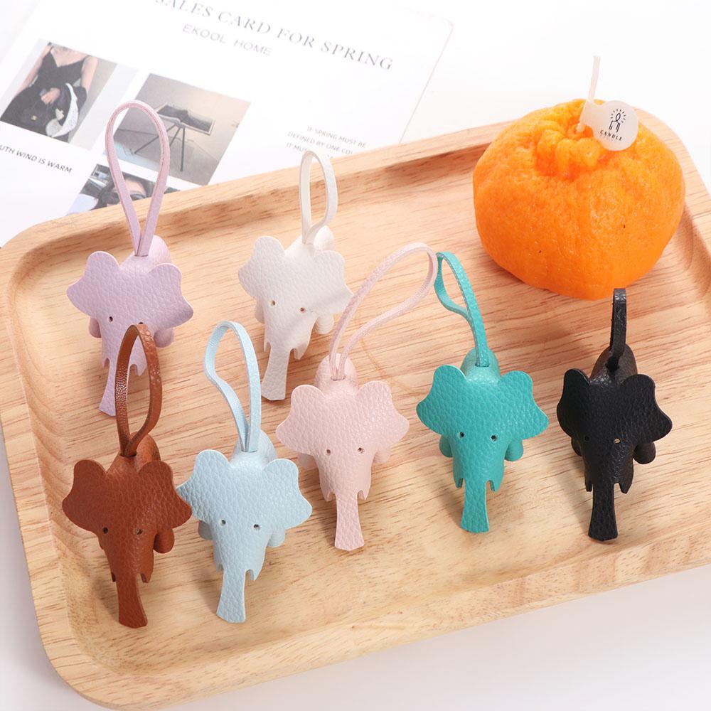 Cute Elephant Keychain Pendant Funny Car Key Chain Accessories Mini Animal Doll Key Ring  Men