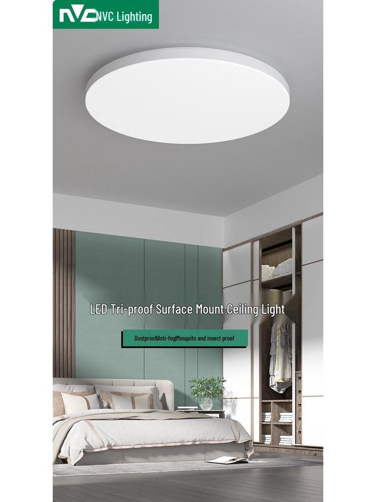 NVC/Rays Modern Minimalist LED Ceiling Light for Bedroom, Kitchen, Balcony, or Corridor