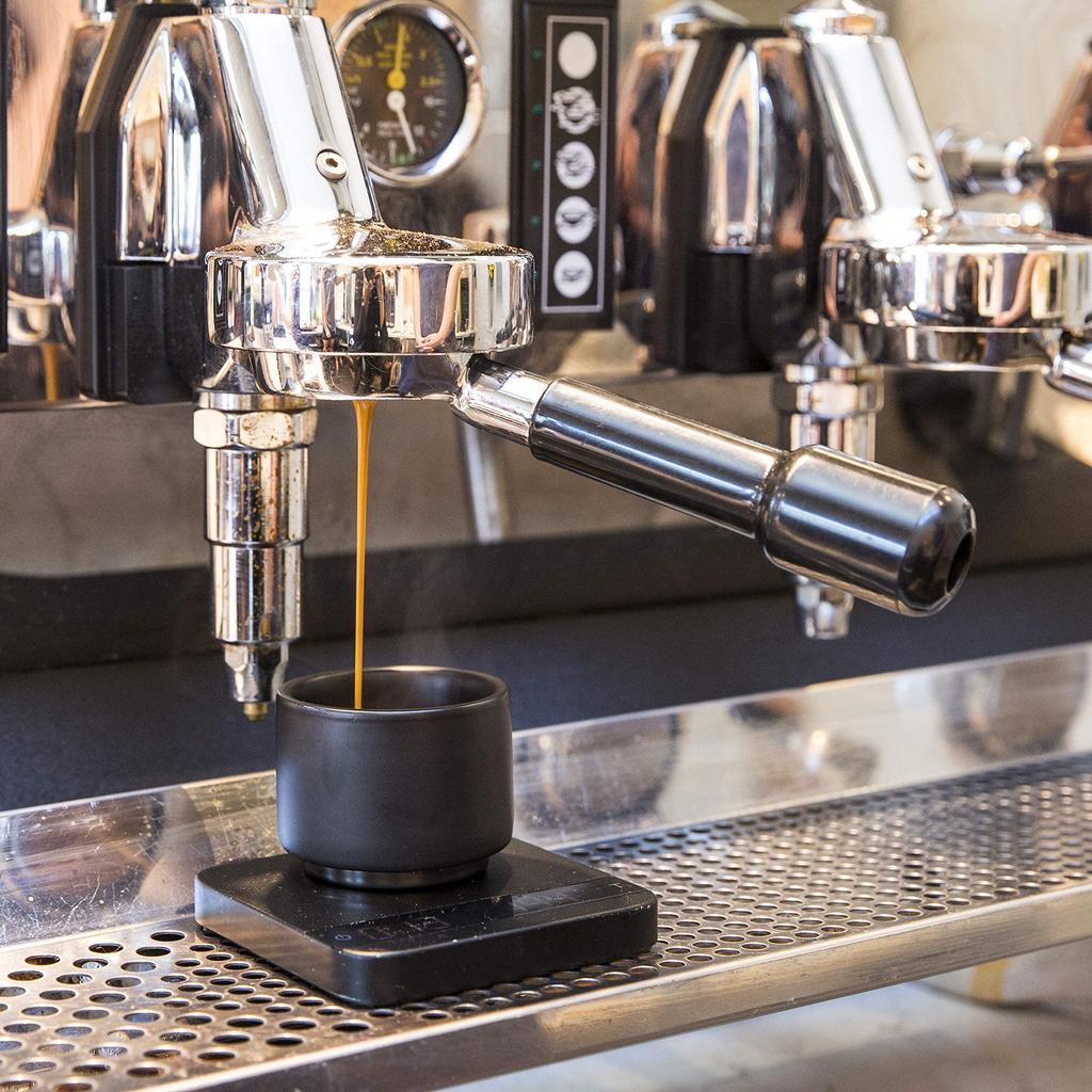 Fellow Monty Milk Art Coffee Cups for Latte and Stylish Ceramic Cups 3oz Set of Cups, Art, Cafes, Baristas, Double-Insulated (Black, (80ml) 2)