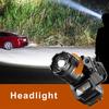 Cycling Headlamp Flashlight USB Rechargeable Modes Adjustable Lamp with 4 LED Head Outdoor Safety Warning