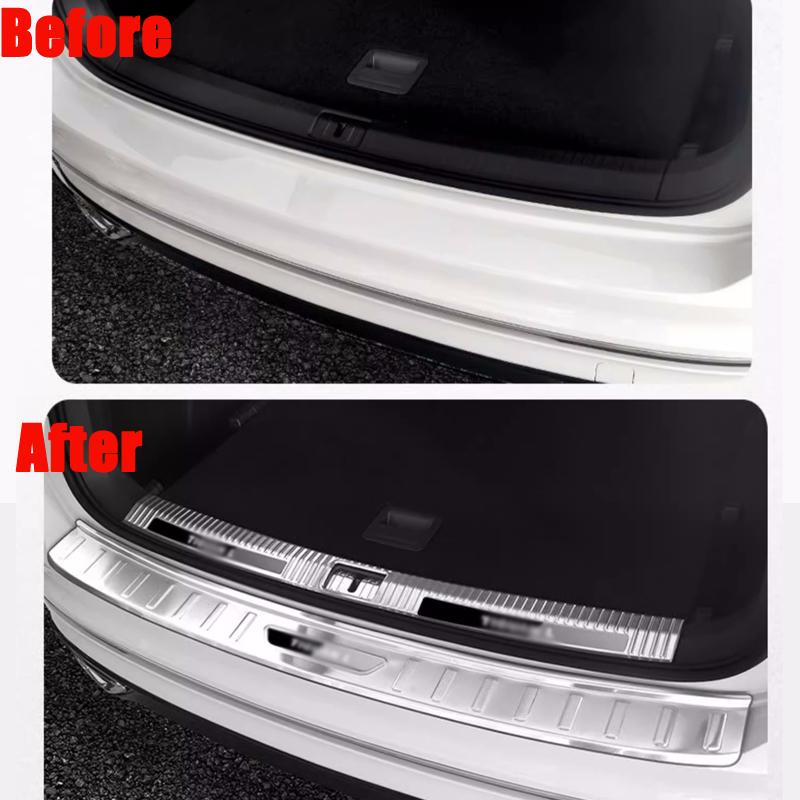Trunk Guard Boot Protection Plate For Volkswagen Tiguan MK2 Car Threshold Guard Protective Bar Guards Stainless Steel